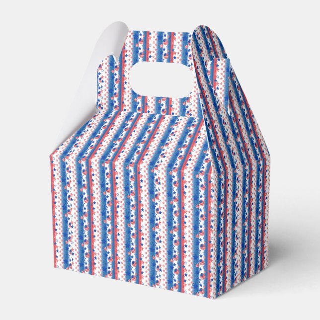 Gable Box US Patriotic Favor Box Presentaskar (Framsidan Sidan)