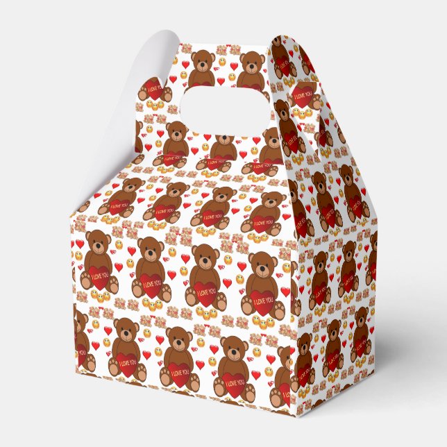 Gable Favor Box Alla hjärtans dag Presentaskar (Framsidan Sidan)