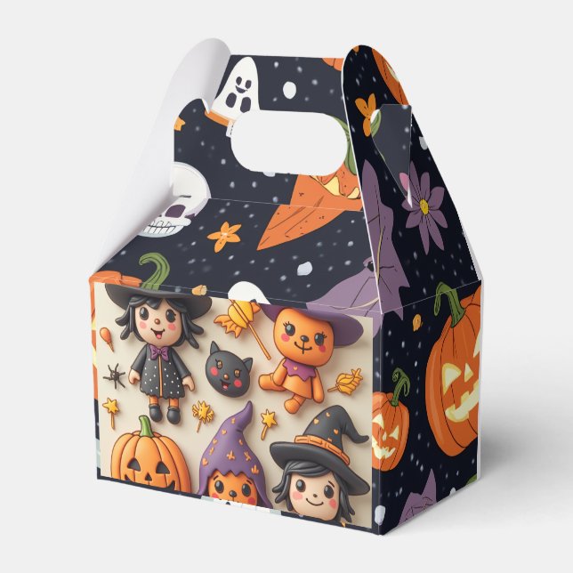 Gable Favor Box för Halloween Presentaskar (Framsidan Sidan)