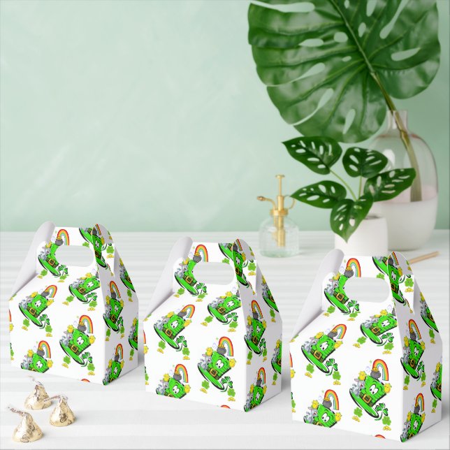 Gable Favor Box Happy St. Patrick's Day Rabbit  Presentaskar (Multipel)