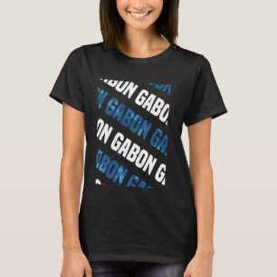 Gabon Camo Mönster Blue Camouflage T Shirt