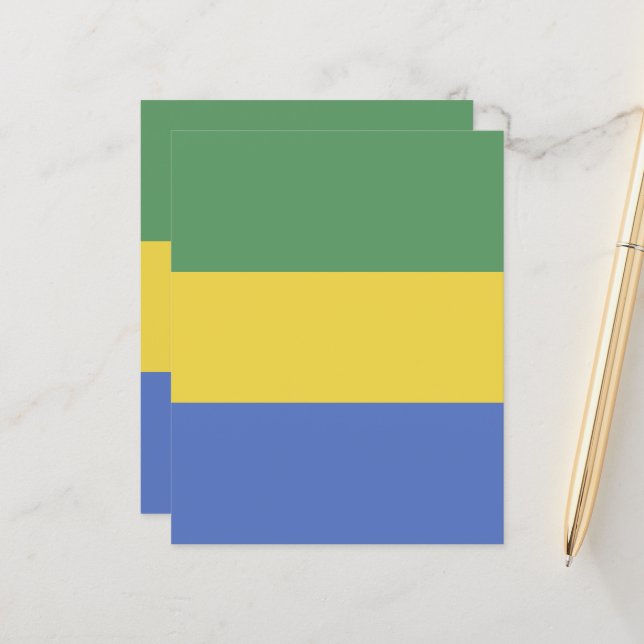 Gabon flagga (Fram/Back In Situ)