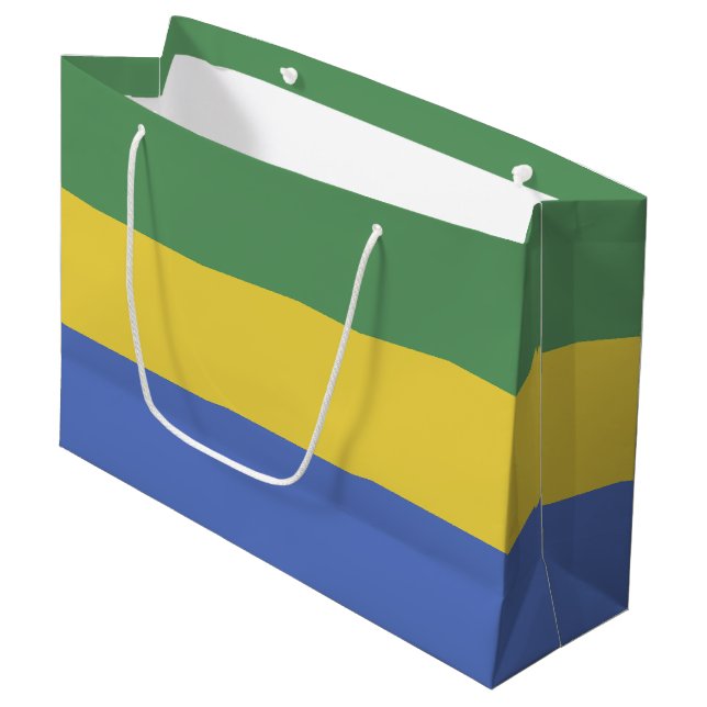 Gabon flagga (Framsidan Vinklad)