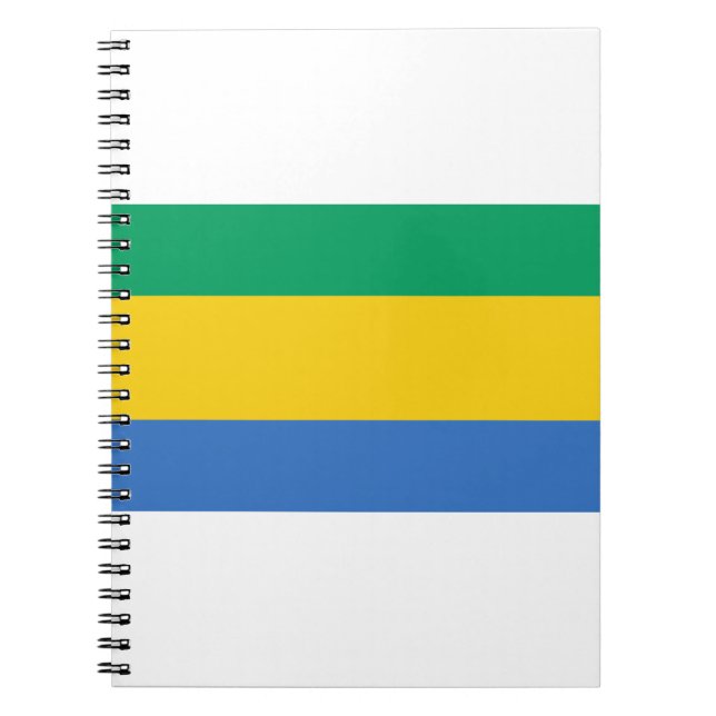 Gabon Flagga Anteckningsbok (Framsidan)