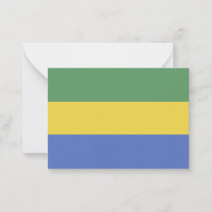 Gabon flagga anteckningskort