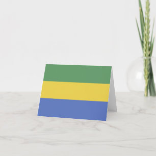 Gabon flagga anteckningskort