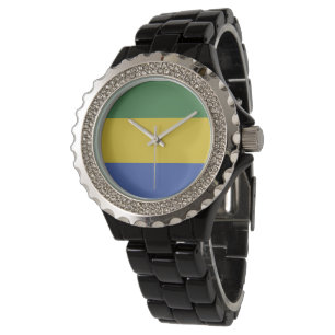 Gabon flagga armbandsur