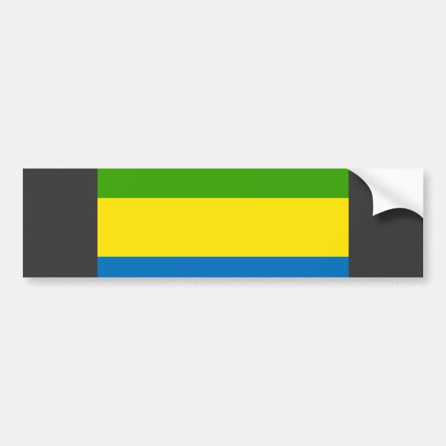 Gabon flagga bildekal (Framsidan)