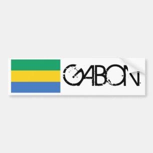 Gabon flagga bildekal
