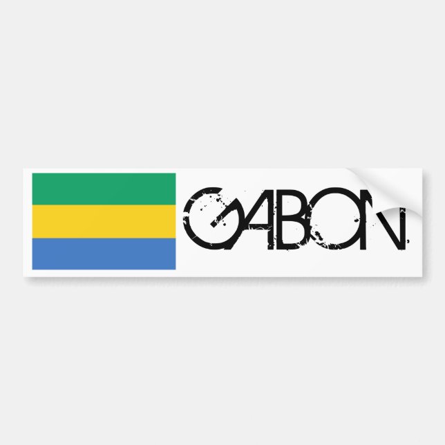 Gabon flagga bildekal (Framsidan)
