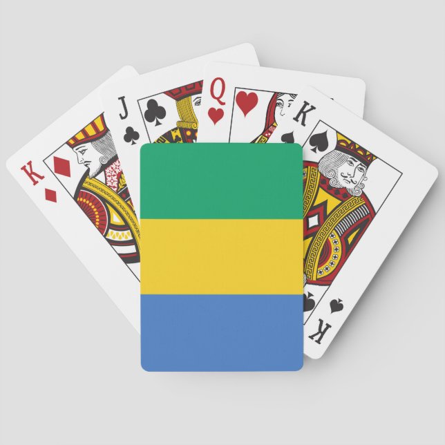 Gabon Flagga Casinokort (Baksidan)