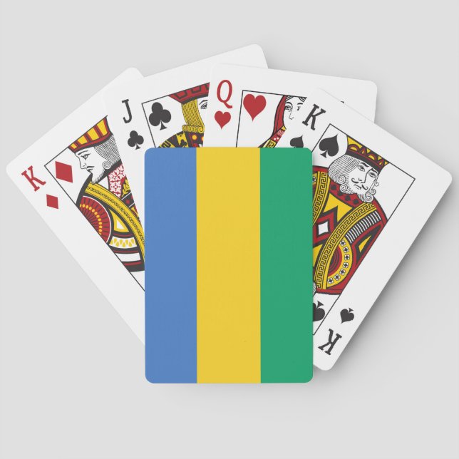 Gabon Flagga Casinokort (Baksidan)