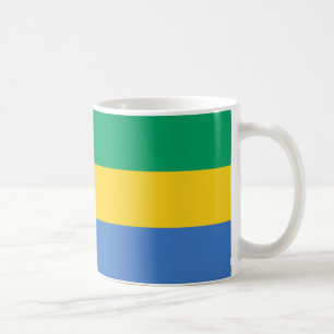 Gabon Flagga Ceramic Mugg