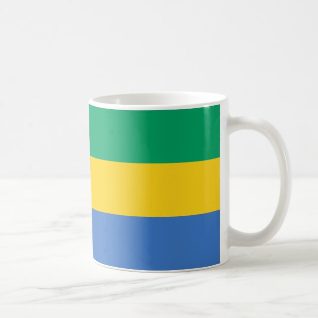 Gabon Flagga Ceramic Mugg (Höger)
