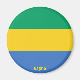 Gabon Flagga Charming Patriotic Magnet