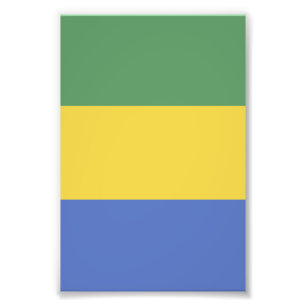 Gabon flagga fototryck