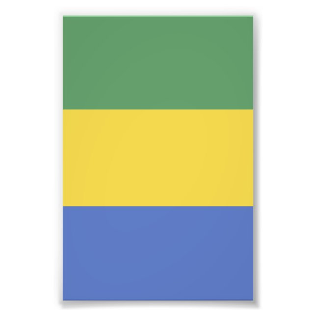 Gabon flagga fototryck (Framsidan)