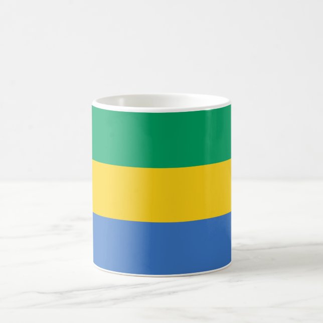 Gabon Flagga (Gabon) Kaffemugg (Center)