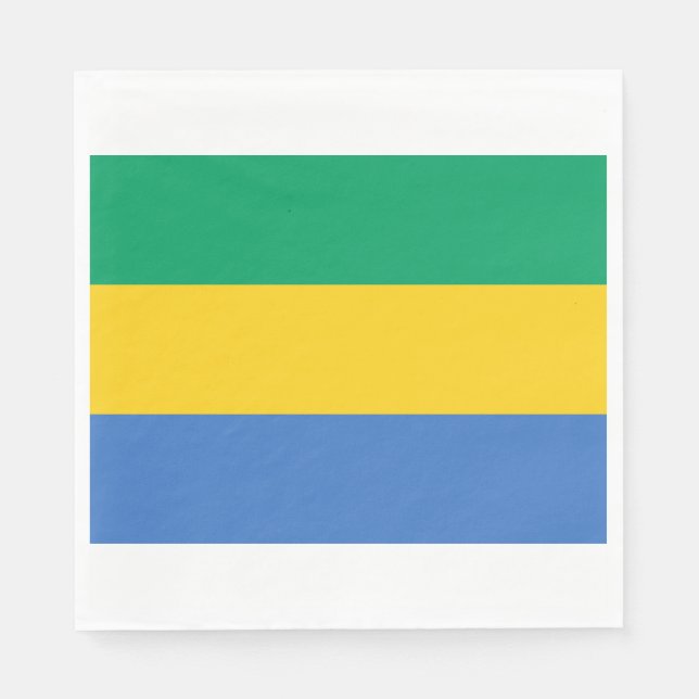 Gabon Flagga (Gabon) Pappersservett (Framsidan)