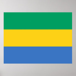 Gabon Flagga (Gabon) Poster