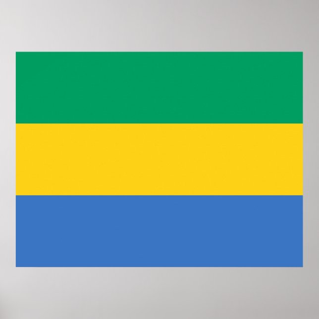 Gabon Flagga (Gabon) Poster (Framsidan)