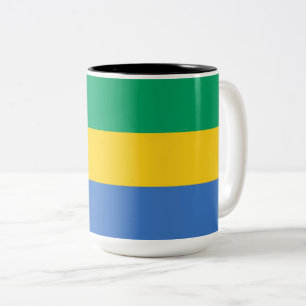 Gabon Flagga (Gabon) Två-Tonad Mugg
