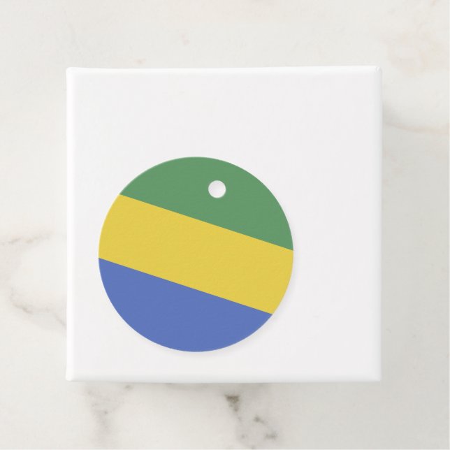 Gabon flagga gåvor etiketter (På plats)
