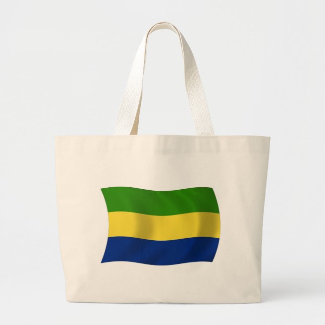 Gabon Flagga Handväskor Jumbo Tygkasse (Framsidan)