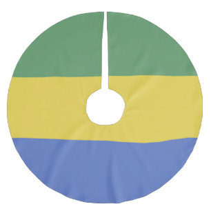 Gabon flagga julgransmatta borstad polyester