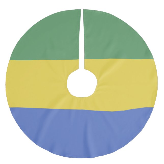 Gabon flagga julgransmatta borstad polyester (Framsidan)