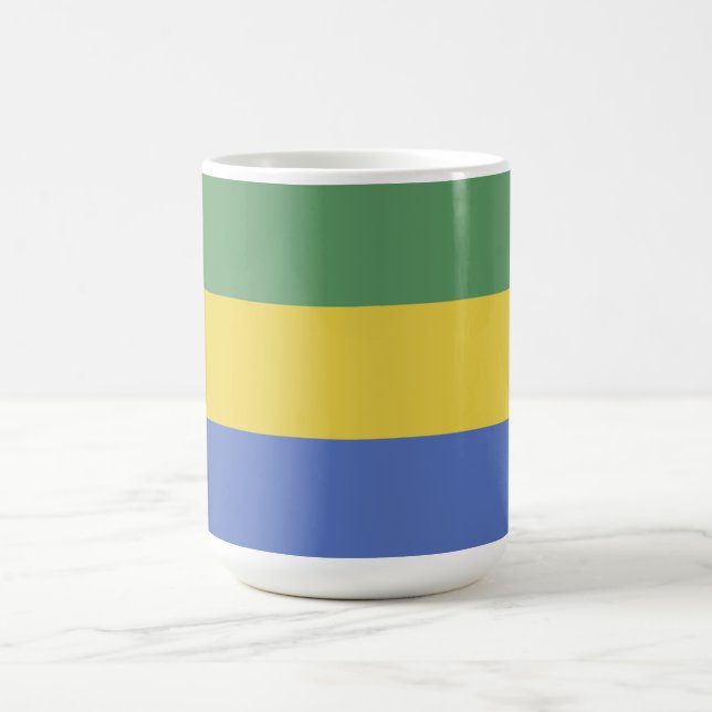 Gabon flagga kaffemugg (Center)
