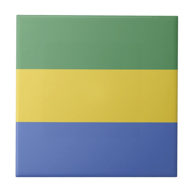 Gabon flagga kakelplatta (Framsidan)