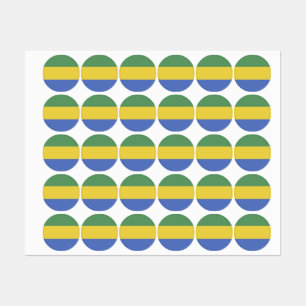 Gabon flagga klistermärke