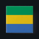 Gabon Flagga Knapp<br><div class="desc">Anpassade World Flagga Products ( i världen) - Lägg gärna till din egen text.</div>
