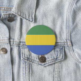 Gabon flagga knapp