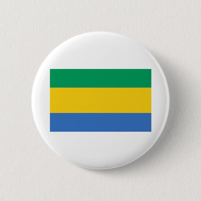 Gabon Flagga Knapp (Framsida)