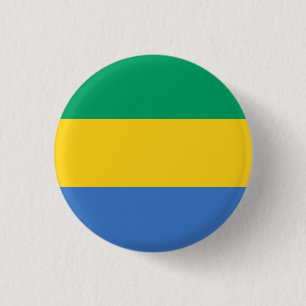 Gabon Flagga Knapp