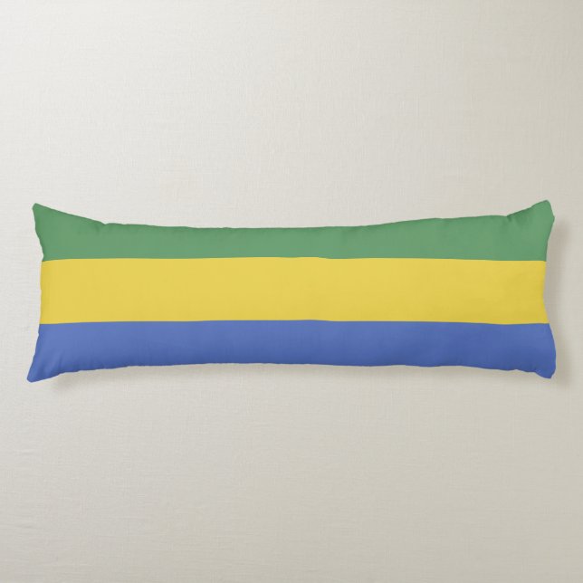 Gabon flagga kroppskudde (Framsidan)