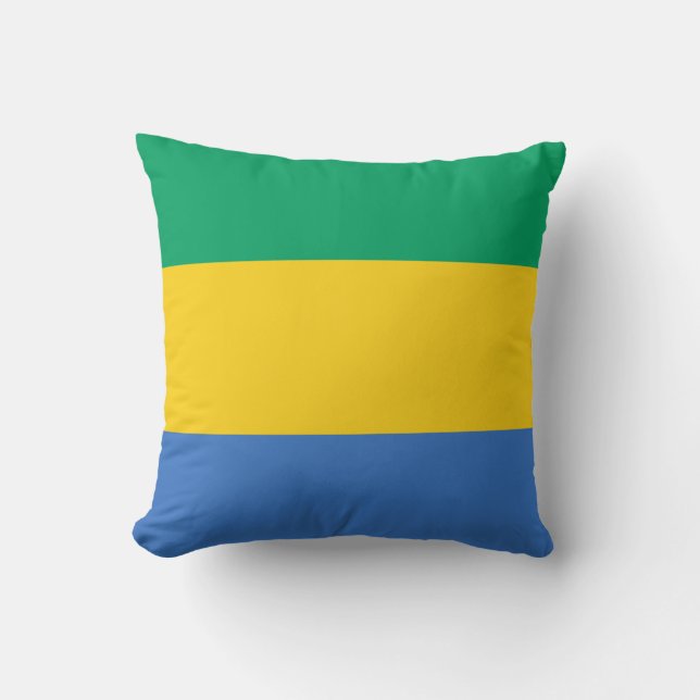 Gabon Flagga Kudde (Framsida)