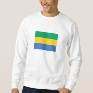 Gabon Flagga Lång Ärmad Tröja