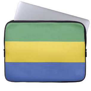 Gabon flagga laptop fodral