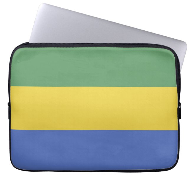Gabon flagga laptop fodral (Framsidan)