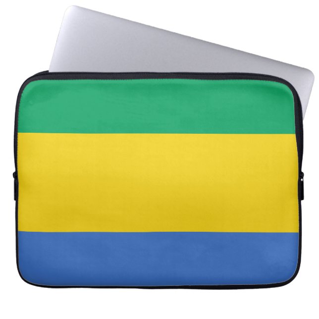 Gabon flagga laptop fodral (Framsidan)