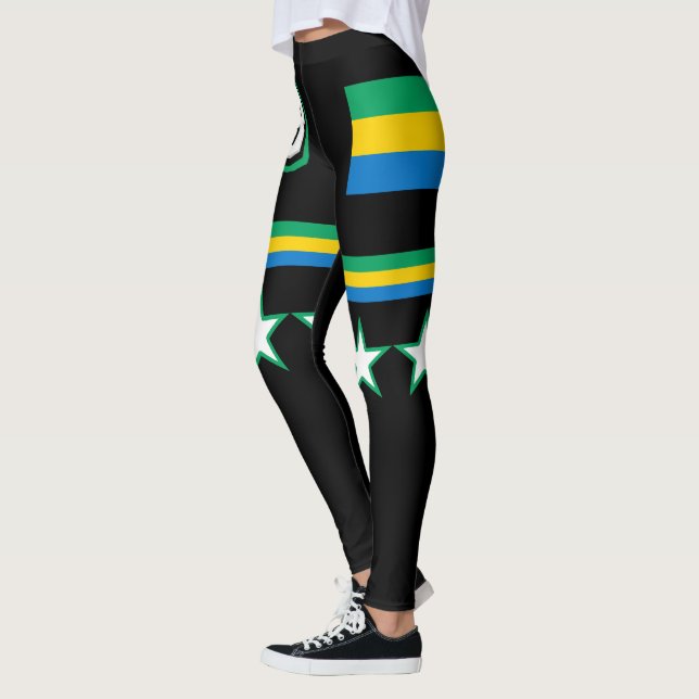 Gabon Flagga Leggings (Vänster)