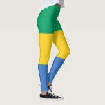 Gabon Flagga Leggings<br><div class="desc">Patriotisk flagga i Gabon.</div>