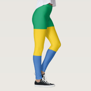 Gabon Flagga Leggings