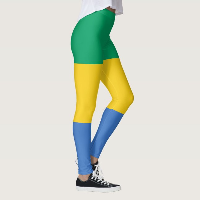 Gabon Flagga Leggings (Höger)