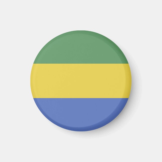 Gabon flagga magnet (Framsidan)