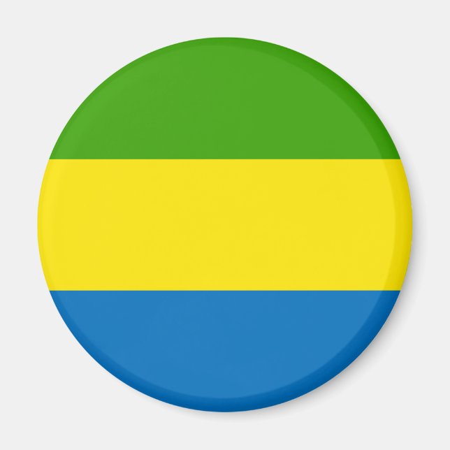 Gabon Flagga Magnet (Framsidan)