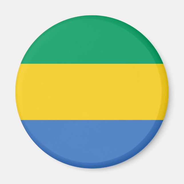 Gabon Flagga Magnet (Framsidan)